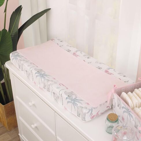 NoJo Sugar Reef Mermaid Pink, Aqua, Gray Super Soft Contoured Changing Pad Cover in Saudi Arabia