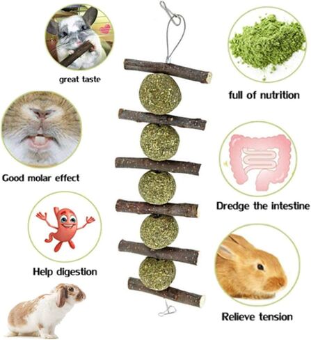 Hamiledyi Bunny Grass House with 2 Grass Mat and Play Balls Foldable Toy Hut for Rabbit, Squirrels, Guinea Pigs Play and Sleep Edible Grass Hideaway in Kuwait