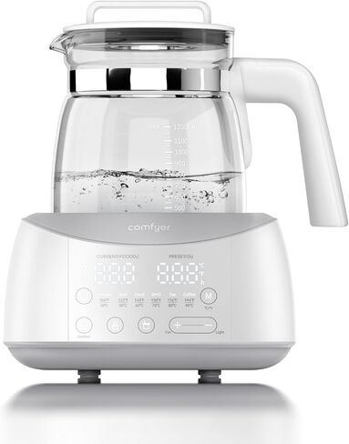 Comfyer Smart Electric Water Kettle with thermostat, Tea Coffee Kettle Pot, Hot Water Boiler 1.2L Instant Heater, Auto Shut Off 72H Warm, Precise Control, Fast Boiling, Food Brewing, 6 Preset Temp. in Saudi Arabia