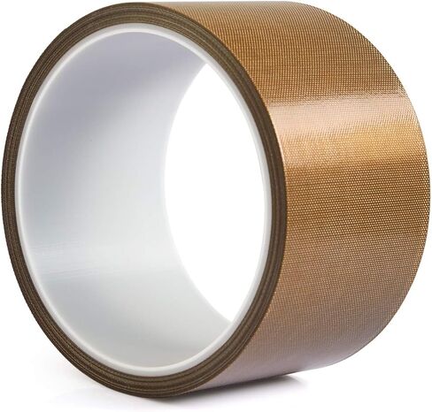 شريط درجة حرارة عالية Gdrtwwh لآلة سد الفراغات، مانعات التسرب اليدوية - شريط تيفلون / شريط قماش PTFE يناسب حافظة الطعام، ختم وجبة، ويستون، كابيلا سيل (1/2 بوصة × 33 قدم × 0.13 مم) in Kuwait