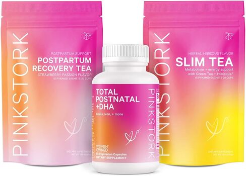 حزمة التعافي: فيتامين ما بعد الولادة الشامل، شاي التعافي، شاي رفع - دعم صحي بعد الولادة والرضاعة مع الأعشاب والفيتامينات in Kuwait