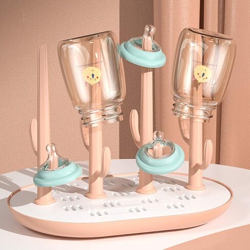Happiddler Baby Bottle Drying Rack, Large Capacity Bottle Dyer Holder for Baby Bottles Nipples Cups Pump Parts and Accessories (Green) in Saudi Arabia