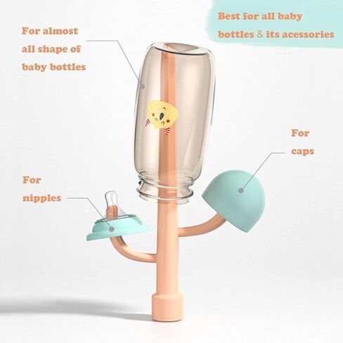 Happiddler Baby Bottle Drying Rack, Large Capacity Bottle Dyer Holder for Baby Bottles Nipples Cups Pump Parts and Accessories (Green) in Saudi Arabia