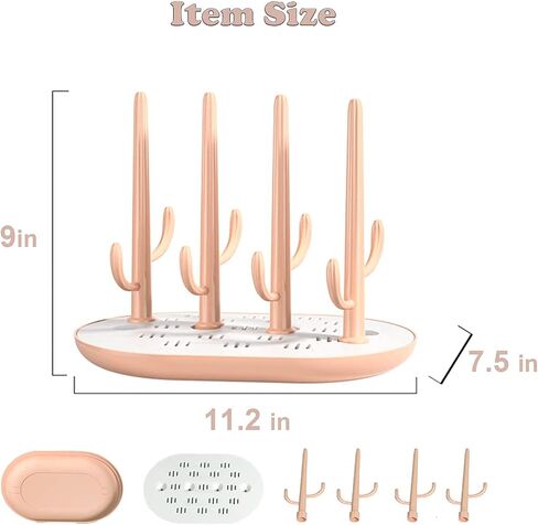 Happiddler Baby Bottle Drying Rack, Large Capacity Bottle Dyer Holder for Baby Bottles Nipples Cups Pump Parts and Accessories (Green) in Saudi Arabia