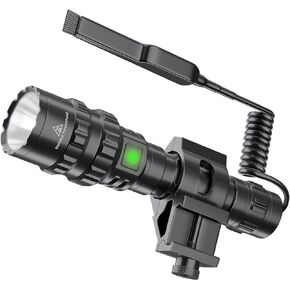Viridihome Tactical Flashlight with Picatinny Flashlight Mount 1600LM Waterproof Tactical Flashlights for Outdoor and Indoor, 5 Modes, Remote Pressure Switch Included in Saudi Arabia