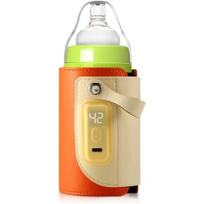 جهاز تسخين الزجاجات المحمول، جهاز تسخين زجاجات الأطفال، سخان زجاجات حليب الثدي USB مع شاشة LCD، 5 مستويات قابلة للتعديل، جهاز تسخين الزجاجات أثناء التنقل للحليب وحليب الثدي والماء in Kuwait