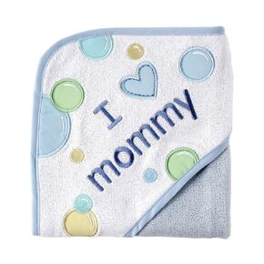 منشفة بغطاء رأس من لوفابيل فريندز، فئة آي لوف ماي فاملي , Hooded Towel One Size Blue Daddy