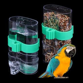 Wpmlady 2 pcs Automatic Bird Waterer Feeder, Birds Clear Dispenser Feed, Bird Feed Water Dispenser,2 unt (Pack of 1) in Kuwait
