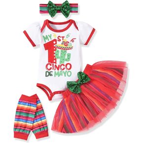 Newborn Baby Girl Cinco De Mayo Skirt Sets Infant Mexican Dress