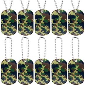 Yinkin 100 Pcs Military Dog Tags Army Camouflage Party Favors, Mixed Color in Kuwait