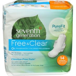 فوط فائقة الرقة من الجيل السابع، لليلة كاملة مع أجنحة، خالية من الكلور الشفاف، 14 قطعة (قد تختلف العبوة) in Kuwait