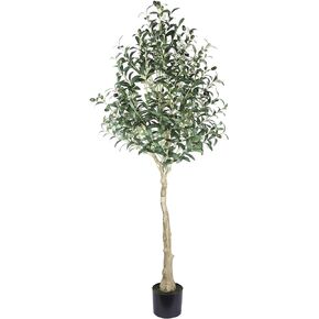 Ruwenus Artificial Olive Tree 5ft（59"） Tall Fake Olive Branches and Fruits Large Faux Olive Silk Tree with Planter Artificial Tree for Indoor Outdoor Home Office Shop Decoration in Saudi Arabia