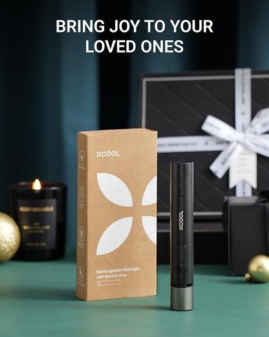 مصباح يدوي 3 في 1 عالي السطوع قابل لاعادة الشحن مع انذار للباب ووضع الاشعال من اكس كول، مصباح يدوي صغير قوي فائق السطوع للطوارئ والتخييم والمنزل (عبوة واحدة) in Kuwait