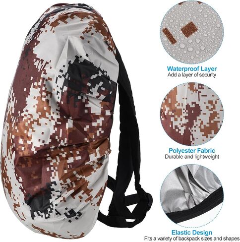 PATIKIL Waterproof Rucksack Cover, Non-Slip Backpack Rain Cover for Hiking in Saudi Arabia