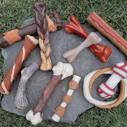 Nylabone 2 Pack of Power Chew Extreme Chewing Braided Bully Stick Alternative Dog Toys, Giant, Made in The USA2 in Saudi Arabia