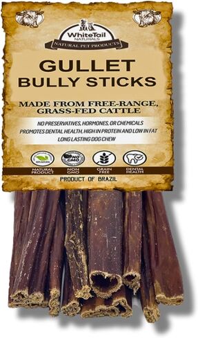 WhiteTail Naturals - أعواد المريء للكلاب (12 عبوة) - علاجات أسنان طبيعية للكلاب - مضغ قابل للهضم للحيوانات الأليفة والجراء في مرحلة التسنين in Kuwait