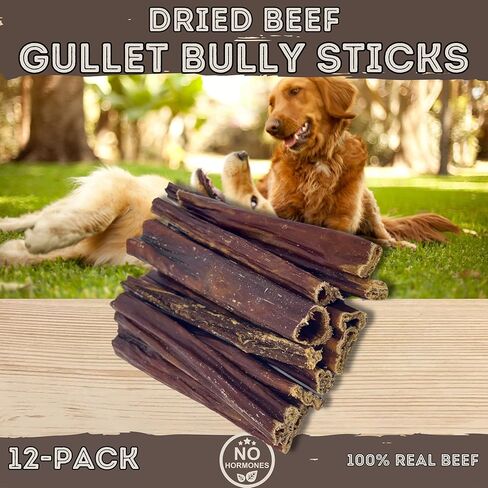 WhiteTail Naturals - أعواد المريء للكلاب (12 عبوة) - علاجات أسنان طبيعية للكلاب - مضغ قابل للهضم للحيوانات الأليفة والجراء في مرحلة التسنين in Kuwait