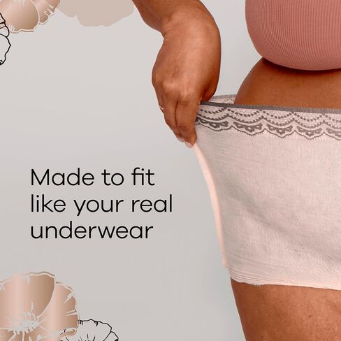 Always Discreet Boutique Incontinence Underwear Maximum Protection XL - 9 Disposable Incontinence Protective Underwear - Peach - Extra Large, Rose in Saudi Arabia