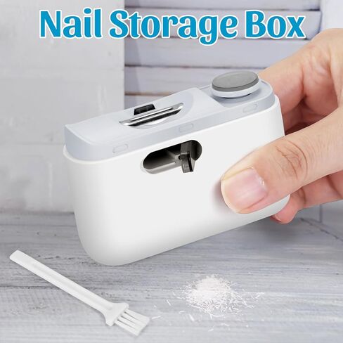 ماكينة قص الأظافر الكهربائية 2 في 1، ماكينة قص الأظافر الأوتوماتيكية القابلة لإعادة الشحن، سرعتين، قصافة أظافر، مبرد أظافر مع تخزين قصاصات الأظافر وإضاءة للأطفال، والنساء، وكبار السن، والأيدي الضعيفة in Kuwait