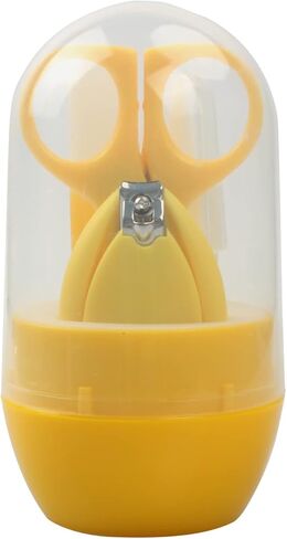 YEEPSYS Baby Nail Clippers Kit, Newborn Manicure Pedicure Clipper File with Case, Nail File, Scissor, Tweezers,4 in 1 Nail Care Set for Kids, Toddler, Infant（Yellow） in Kuwait