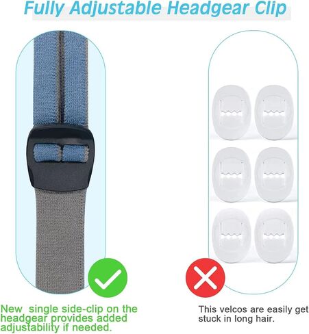 ترقية Airsense 10 11 أغطية الرأس مع أغطية الأشرطة Airfit P10 CPAP أشرطة أغطية الرأس الأنفية مشبك متكامل قابل للتعديل بالكامل مناسب لـ Resmed Airfit P10 N30 Airsense 10 11 قناع وسادة الأنف 2 حزمة - وردي in Saudi Arabia