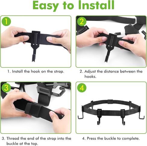 ANTEQI Treestand Strap Hangers with Heavy Duty Hooks,Tree Stand Strap Gear Hanger for Hunting Gears Bow,Outdoor Tree Stand Bow Gear Hanger for Camping Hiking in Kuwait