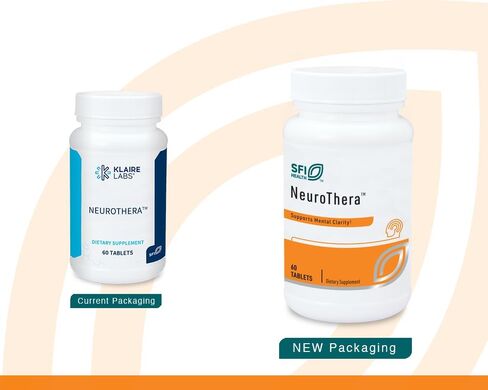 Klaire Labs Neurothera - 12 تركيبة مغذية نشطة عصبيًا مع الفوسفاتيديل سيرين والكولين والجنكة، مزيج الدعم المعرفي بدون منتجات ألبان أو مواد حافظة صناعية (60 قرصًا) in Saudi Arabia