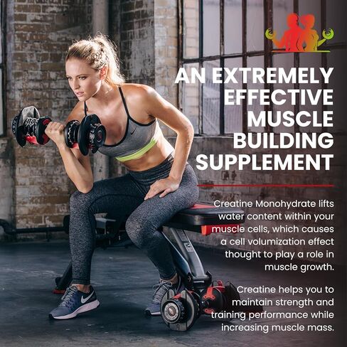 مضغ كرياتين مونوهيدرات للرجال والنساء - مضغ أقراص كرياتين مونوهيدرات 3 جم - سهل الهضم، مضغ سريع الامتصاص - بناء العضلات، وتحسين التعافي، والقوة، والتحمل، 90 قطعة، منخفض السكر in Kuwait