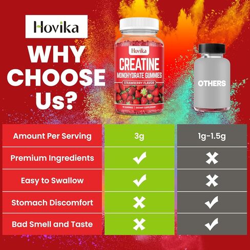 مضغ كرياتين مونوهيدرات للرجال والنساء - مضغ أقراص كرياتين مونوهيدرات 3 جم - سهل الهضم، مضغ سريع الامتصاص - بناء العضلات، وتحسين التعافي، والقوة، والتحمل، 90 قطعة، منخفض السكر in Kuwait