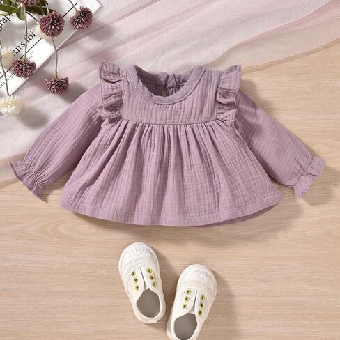 HINTINA Infant Baby Girl Long Sleeve Fall Winter Outfits With Headband in Kuwait