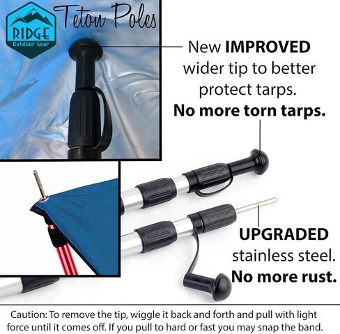 Ridge Outdoor Gear Adjustable Telescoping Tarp Tent Poles Rod, Extending Portable Collapsible for Camper Awning Tarpaulin Camping in Saudi Arabia