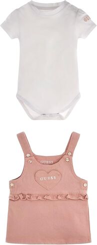 GUESS baby-girls Short Sleeve Body and Bull Denim Skirt Skirt Set in Saudi Arabia