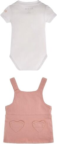 GUESS baby-girls Short Sleeve Body and Bull Denim Skirt Skirt Set in Saudi Arabia