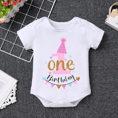 IDOPIP My 1st 2nd 3rd Birthday Girl Outfit Baby Romper Shirt Tutu Skirt Headband 3PCS Clothes Set for Cake Smash Photo Prop in Saudi Arabia