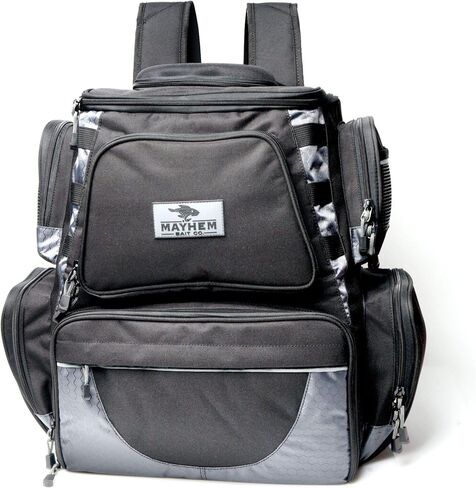 Mayhem Bait Co. Premium Fishing Tackle Backpack with (4) 3700 Organizer Trays, Tackle Box Organizer Bag in Saudi Arabia