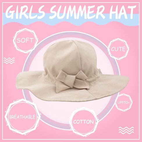 Baby Sun Hat Girls Floppy Bucket Hat Summer Toddler Outdoor Cap for Swim Beach in Kuwait
