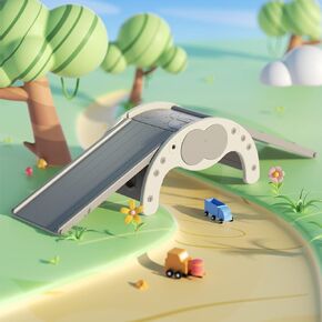 LUUYOUU Children's Indoor Climbing Slideway Swing Playground 4-in-1 Function: Slide, Rock Climbing, Balance Board and Cradle Safe and Solid Montessori Toys White（2 Climbing Frame+2 Sliding Plate） in Kuwait