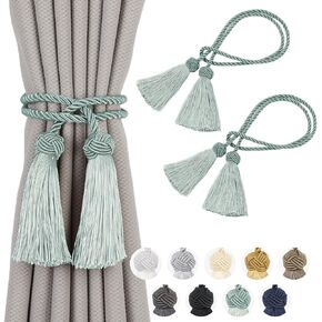 2 Pack Curtain Tiebacks Curtains Tie Back with Tassels- Curtain Holdbacks Tassel Decorative Rope for Towel Bedroom Bathroom Kitchen Home and Office Thin or Sheer Window Drapes Decor-Gold in Kuwait
