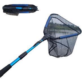 شبكة صيد الأسماك المياه المالحة القابلة للطي لصيد السمك، شبكة صيد الكاياك مطاطية طافية، شبكة إنزال قابلة للطي لصيد الأسماك لسلطعون والغطس والسالمون، والمنونو، والبرك، الضفدع - اكسسوارات صيد الكاياك in Kuwait