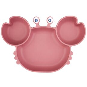Lightening Corp Baby Plate Silicone Suction Toddler Plates, Divided Dishes for Toddler Kids, Self Feeding, BPA Free, Microwave and Dishwasher Safe, Green (SP-21)
