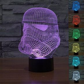 مصباح اضاءة ليلية LED وهمي ثلاثي الابعاد من ستورم تروبر، يعمل باللمس بـ7 الوان متغيرة للطاولة والمكتب وديكور الغرفة in Kuwait