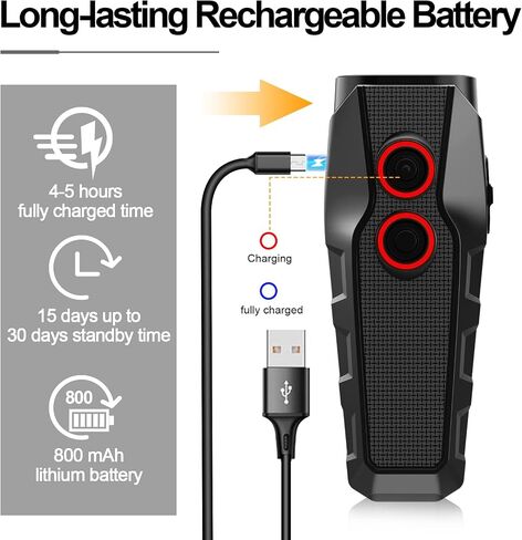 TOKEGO Dog Barking Control Devices, Ultrasonic Dog Barking Deterrent 3 Frequency Dog Training and Barking Device with LED Flashlight, 16.4 ft Range Outdoor Safe for Human and Dog, Rechargeable in Saudi Arabia