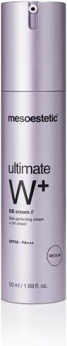 كريم Ultimate W+ BB - لون متوسط ​​- عامل حماية من الشمس SPF 50، حماية عالية من الأشعة فوق البنفسجية فئة A وB - مضاد للشيخوخة - كريم مضاد للتجاعيد من Mesoestetic in Kuwait