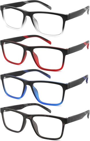acavefox Men Reading Glasses Blue Light Blocking 4 Pack Computer Readers in Saudi Arabia
