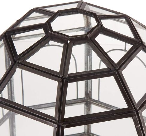 Urban Born Handmade Birdcage Large Glass Terrarium — 10" x 9" x 9" (Black) in Saudi Arabia