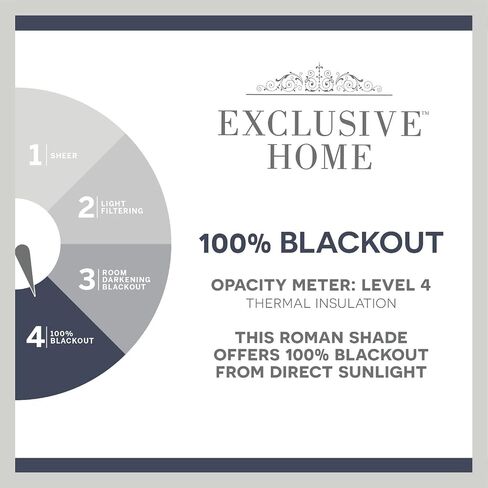 Exclusive Home Bolan Botanical Total Blackout Roman Shade, 34"x 64", Sage in Saudi Arabia