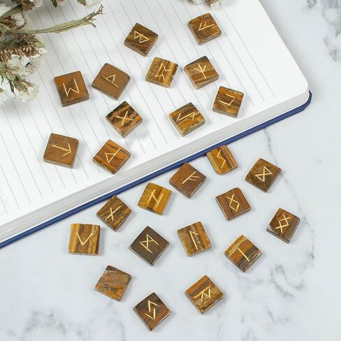 مجموعة أحجار اللابرادوريت الرونية الكريستالية 25 قطعة من أحجار الريكي القديمة فوثارك فايكنغ الكريمة ريكي شفاء الحروف الهجائية الرونية الذهبية المنقوشة هدايا روحية للتأمل والتأمل للنساء لوازم السحر in Kuwait