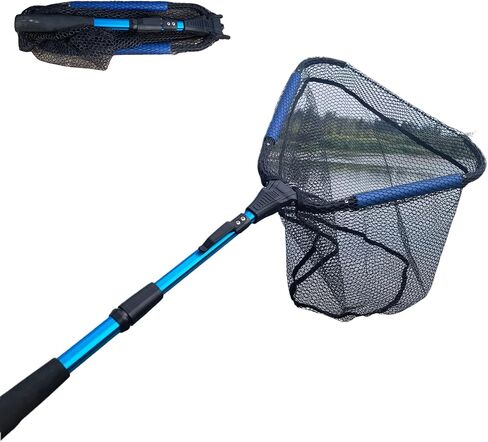 شبكة صيد الأسماك المياه المالحة القابلة للطي لصيد السمك، شبكة صيد الكاياك مطاطية طافية، شبكة إنزال قابلة للطي لصيد الأسماك لسلطعون والغطس والسالمون، والمنونو، والبرك، الضفدع - اكسسوارات صيد الكاياك in Kuwait