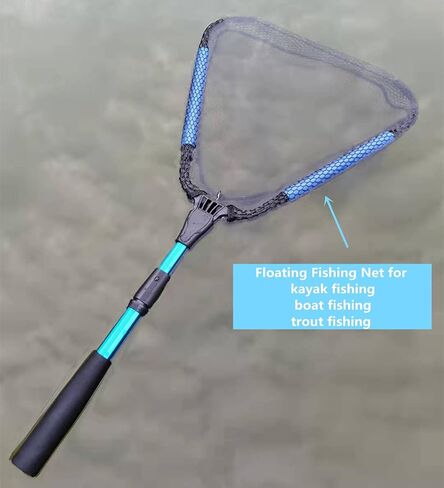 شبكة صيد الأسماك المياه المالحة القابلة للطي لصيد السمك، شبكة صيد الكاياك مطاطية طافية، شبكة إنزال قابلة للطي لصيد الأسماك لسلطعون والغطس والسالمون، والمنونو، والبرك، الضفدع - اكسسوارات صيد الكاياك in Kuwait