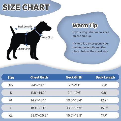 معطف شتوي للكلاب من Queenmore، سترة للكلاب مبطنة بالصوف مقاومة للرياح بأربعة أرجل مع حزام، بدلة ثلج دافئة لكامل الجسم للكلاب مع شرائط عاكسة، معاطف للكلاب في الطقس البارد للكلاب الصغيرة (رمادي أزرق، XS) in Kuwait